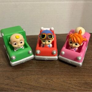 3 CoComelon Toy Cars Trucks - Yoyo Ice Cream TomTom Fire Truck JJ Trash Truck